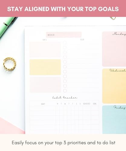 Lamare Weekly Planner Notepad – Premium Undated Weekly To Do List Notepad
