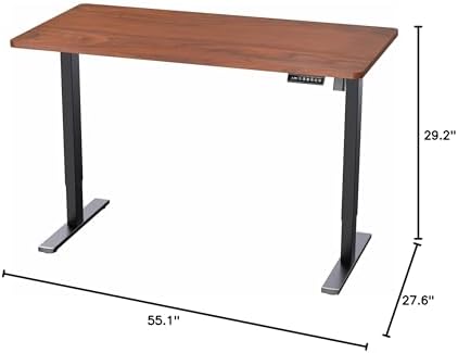 VIVO Dark Walnut 55 x 28 in Standing Desk, DESK-KIT-1B55D