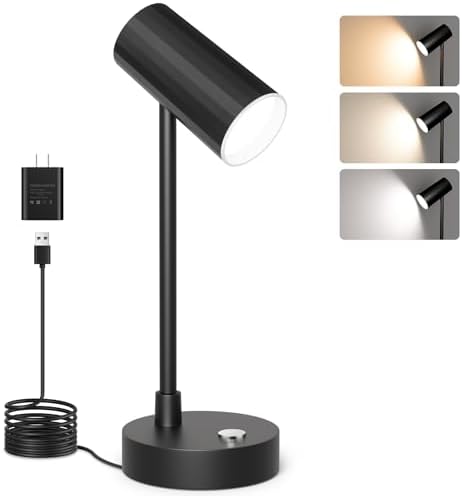 ShineTech LED Desk Lamp for Home Office, Small Table Lamp for Study & Work