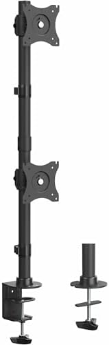VIVO Dual Monitor Desk Mount Stand with Height Adjustment and VESA Plates for 2 LCD Ultrawide Screens up to 34 inches, Stacked Array, STAND-V002R