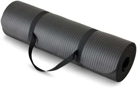 Amazon Basics Extra Thick Exercise Yoga Mat with Carrying Strap