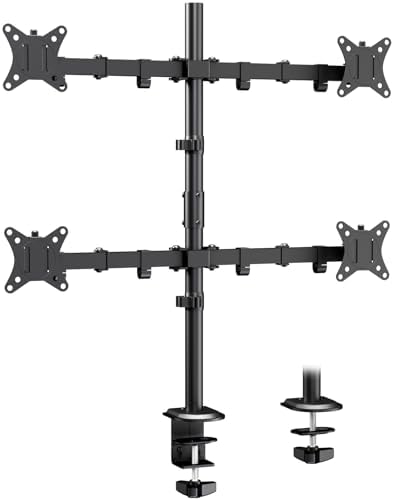 PUTORSEN Quad Monitor Desk Mount, 4 Screens, 17-32", 19.8 lbs Each