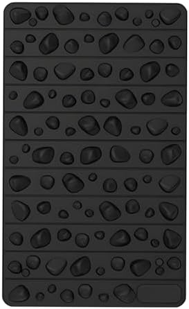Portable Feet Acupressure Mat, Foot Massage Pad for Yoga and Standing Desk, Anti Fatigue Office Stand Up Pad, EVA Material, 19.7 x 11.8 in / 50 x 30 cm, Black Stone Texture