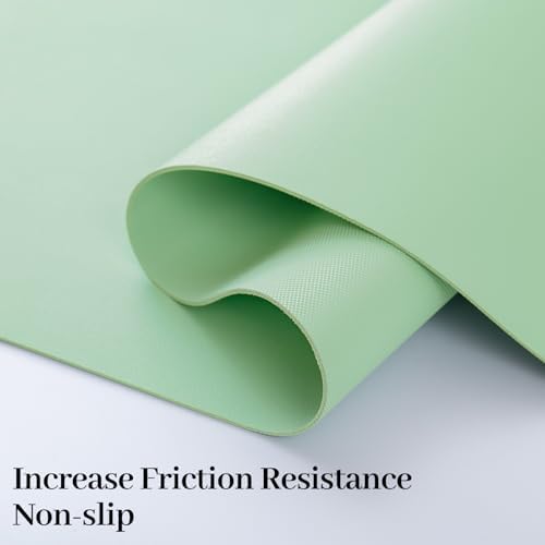 Leather Desk Pad Mat, Green Desk Mat, 23.6" x 13.7"