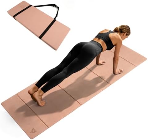 IwIeIaIrI Foldable POE Non Slip Yoga Pilates Mat– 1/4" (6mm) Thick