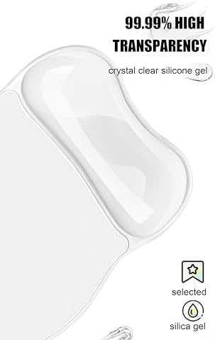Gel Wrist Rest for Mouse,Ergonomic Mousepad with Clear Cushioned Palm Rest,Gel Mouse Pad with Wrist Support,Small Desk Mat,Office Desk Work Accessories for Women,Carpal Tunnel Relief (B-Black)
