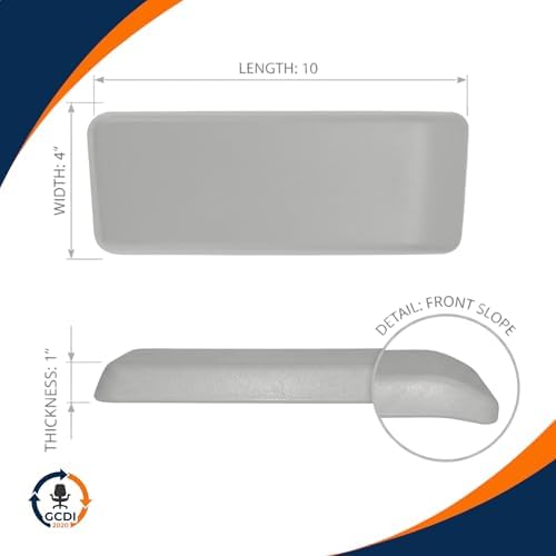Replacement Very Grey Arm Pads, Compatible with Task & Stool Height Chair Models, Durable Comfort Material, Set of 2 (Left and Right) (Grey)