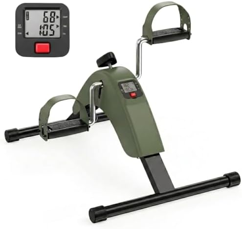 an Pedal Exerciser, Under Desk Bike for Adults, Mini Exercise Bike | Adjustable Resistance Foot Peddler for Sitting Desk, Under Desk Bike with LCD Monitor for Home Office
