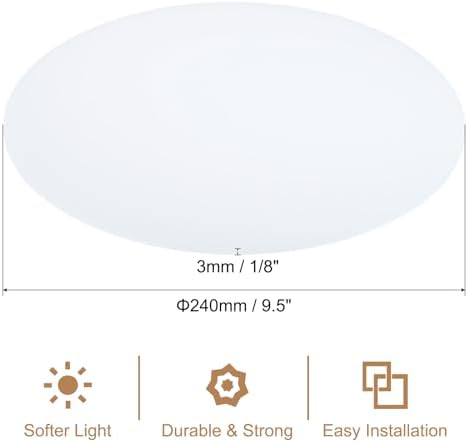 PATIKIL Lampshade Diffuser, 9.5" Diameter Frosted White