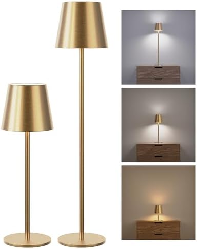 JACKYLED Cordless Lamps, 3 Height, 3 Colors Smooth Dimming, 5000 Capacity