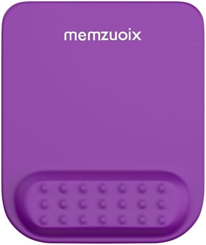 memzuoix Purple Ergonomic Mouse Pad with Wrist Rest Support,Premium Memory Foam Cushioning for Pain Relief, Non-Slip PU Base - Perfect for Laptop, Computer, and Home Office