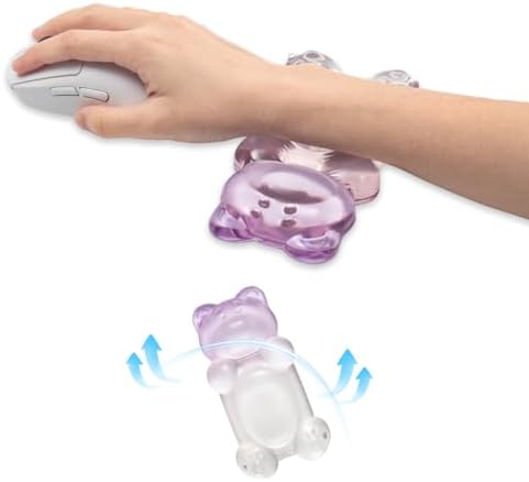 Purple Gradient Gel Mouse Wrist Rest –Cute Bear Mouse Wrist Rest