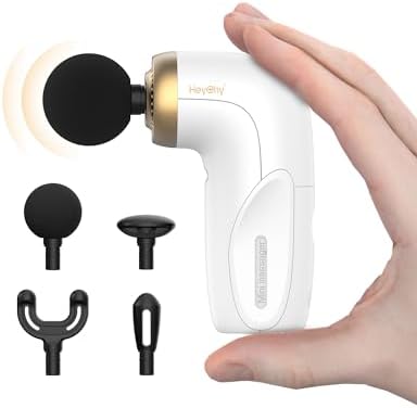 HEYCHY A1 Super Mini Massage Gun, Portable Deep Tissue Massager, White