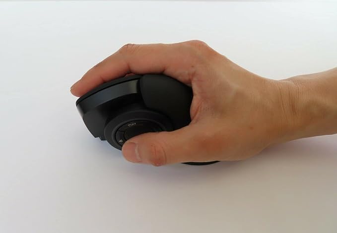 MOJO Master Grip Rechargeable Silent Vertical Mouse - Bluetooth/Wireless Ergonomic Mouse w/Adjustable Sensitivity and Quiet Buttons, Custom Software
