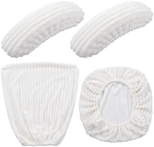 Tallew 4 Pieces Office Chair Covers Set Desk Computer, White