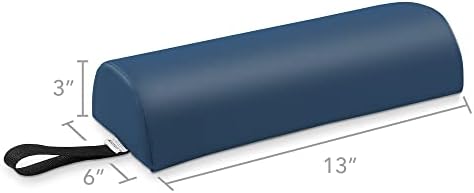 Saloniture Half Round Neck Massage Table Bolster Pillow Pad - 13 x 6 x 3 Inch - Blue