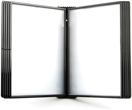 Tarifold Wall Mount Reference System, 10 Pockets, Easy-Load Design, Black