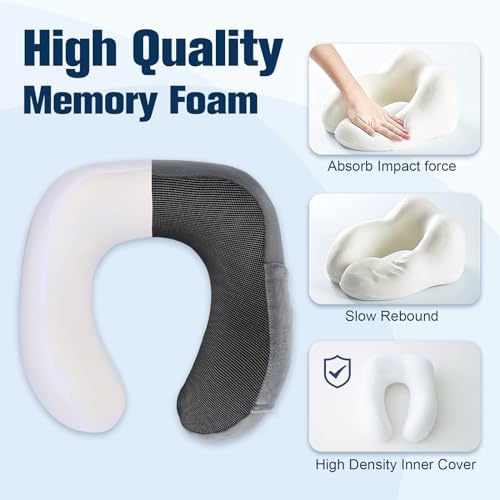 Cirorld Neck Pillow for Traveling, Travel Pillows for Airplanes Grey