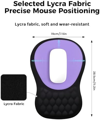 EooCoo Massage Ergonomic Mouse Pad with Dual-Slope Design Wrist Rest
