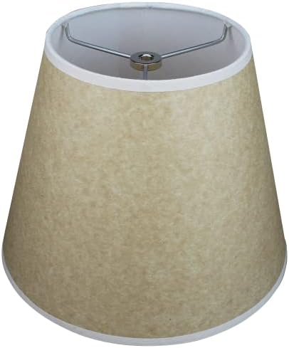 FenchelShades.com Lampshade 6" Top Diameter x 10" Bottom Diameter x 8" Slant Height 6x10x8" with Spider Attachment Diameter 0.4 Inch for Lamps with a Harp (Paper Onion Skin Natural)