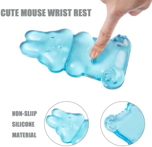 Ergonomic Gel Mouse Wrist Rest,Clear Cute Rabbit Mouse Wrist Rest