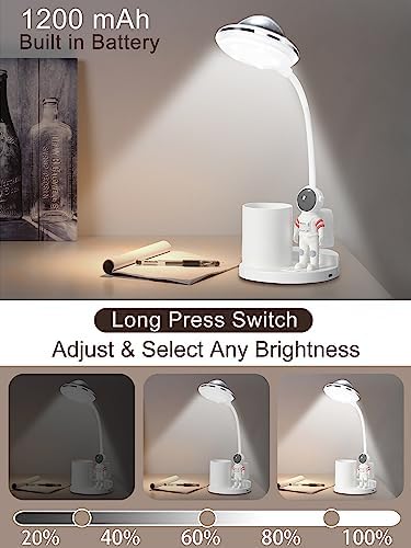 Astronaut Desk Lamp for Kids,Star Space Projector Galaxy Small Desk Lamps