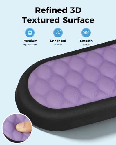 Ergonomic Mouse Pad and Keyboard Wrist Rest Set (Black&Purple)