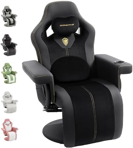 Dowinx Gaming Recliner Chair No Wheels with Footrest Shtasu Massage Lumbar