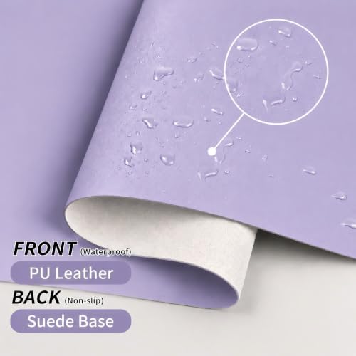 Mouse Pad and Keyboard Wrist Rest (31.5×15.7 Inches, Lavender)
