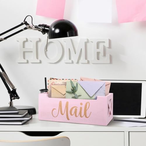 Wooden Mail Organizer Countertop
