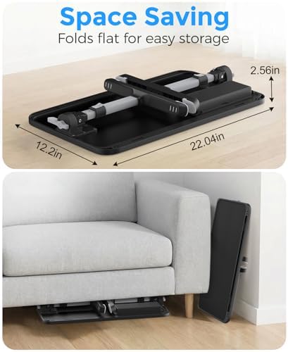 HETTHI Bed Laptop Table Adjustable Foldable Laptop Stand 22.04×12.2in Black