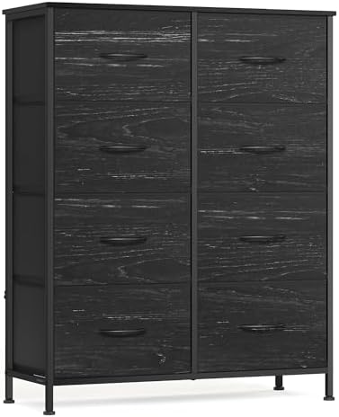 SONGMICS Dresser for Bedroom, Tall Dresser with 8 Fabric Drawers