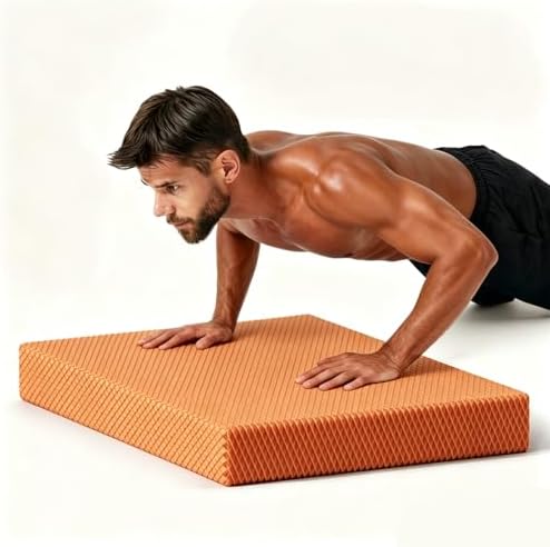 High-Density Balance Pad, Extra Large Balance Pad for Physical Therapy, TPU Foam Balance Board for Rehabilitation Stability Workout Knee and Ankle Exercise