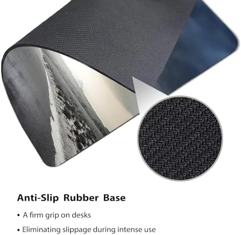 9.5x7.9 Inch Office/Gaming Mouse Pad, Nature Tornado and Lightning Over a Desert Road Cute Anti-Slip Mat for Desk
