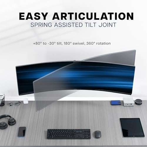 VIVO Black Single Ultrawide Wall Mount, Up to 49 in Screens, MOUNT-WCB01A