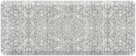 House of Noa Nama Standing Mat – Anti-Fatigue Kitchen Mats for Floor, Cushioned & Non-Slip Comfort Mat for Standing, Thick Foam Anti-Fatigue Mat for Kitchen & Workspaces, Emile Earl Grey 22" x 54"