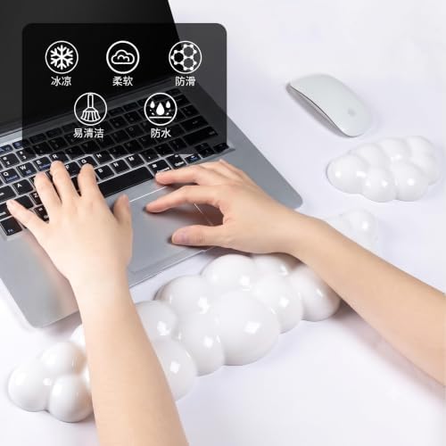 Gel Cloud Wrist Rest - Cloud Mouse Wrist Rest Pad Mouse Support for Office Gaming Pad Computer Laptop Ergonomic Comfortable Pain Relief