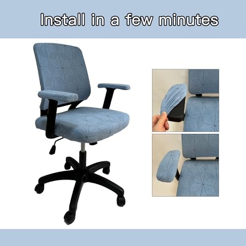 High Elasticity Anti Slip Office Chair Cover, Split Design for Easy Installation,Universal Desk Chair Cover wear-Resistant and Scratch Resistant (Sky Blue, Chair Armrest Covers)