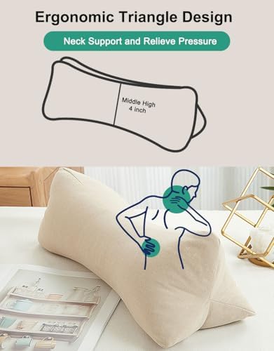 Buckwheat Neck Roll Pillow for Sleeping, Adjustable Buckwheat Hulls PIllow