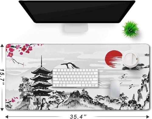Japanese Landscape Large Mouse Pad Large Extended Mouse Pad