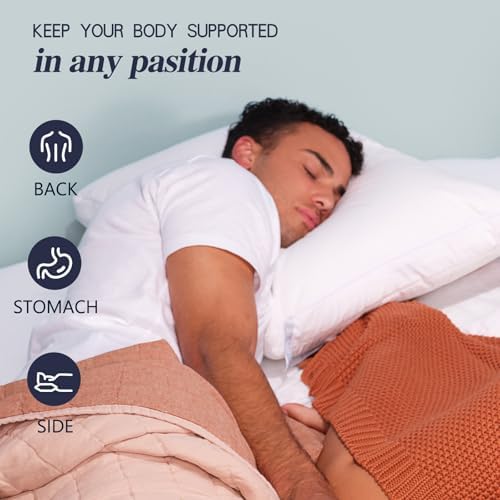 Nuzzle Neck Pillow Adjustable King Size Set of 4,Soft Luxury Hotel Feel