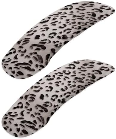 Leopard Print Office Chair Armrest Covers - Comfortable & Breathable Set of 2, Stretchy & Washable