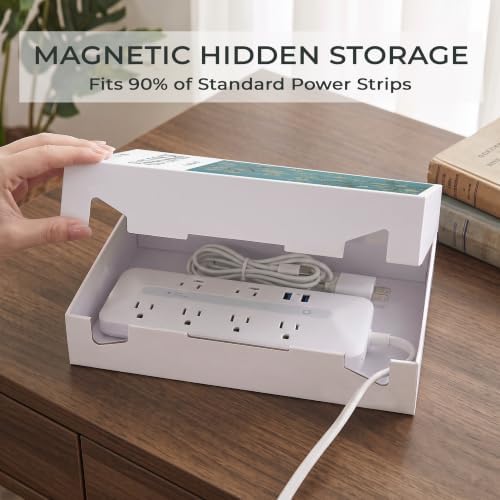 Decorative Cable Management Box, Faux Book Cord Organizer Cover with Dual Doors