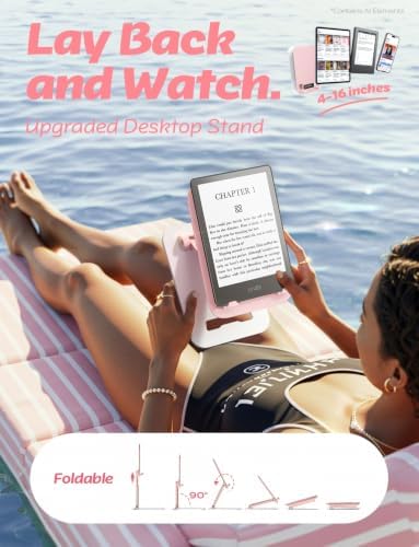 LISEN for iPad Stand Adjustable Tablet Holder Desk, iPad Accessories Pink