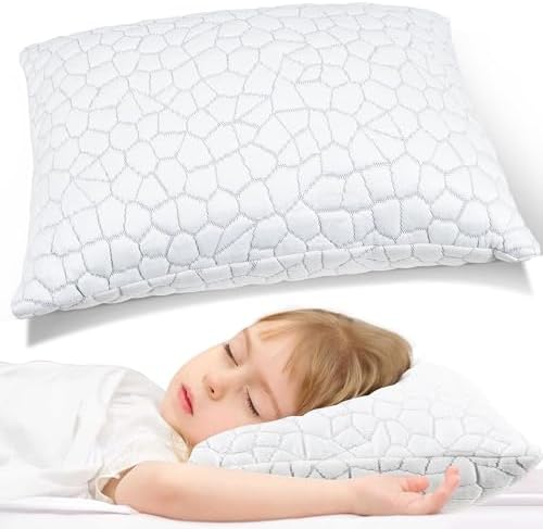 SUPA MODERN Cooling Bed Pillows for Sleeping 1 Pack Shredded Memory Foam Pillows Adjustable Cool Pillow for Side Back Stomach Sleepers Luxury Gel Pillows Toddler Pillow with Washable Removable Cover