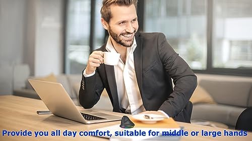Wireless Mouse Bluetooth Rechargeable Dual Mode Ergonomic Vertical Large Carpal Tunnel Ergo Optical Travel Cordless Mice for PC Laptop Computer Mac iPad Pro MacBook Pro/Air,RGB Light,Side Buttons