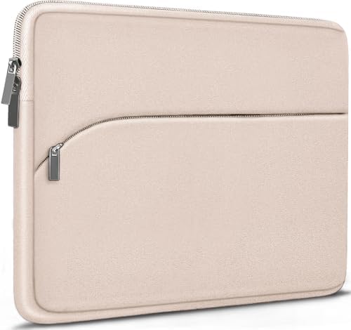 Laptop Case 13.3 inch, Portable Monitor Protective Laptop Sleeve with Front Pocket Computer Bag Compatible with MacBook Air Pro 13.3 inch 14 inch, Dell, HP, Light Pink