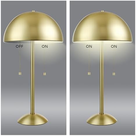 Novogratz x Globe 21" 2-Light Matte Brass Table Lamp