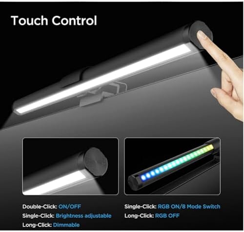 Eye-Care USB Monitor Light Bar, Dimmable LED Reading Lamp,50cm for Computer Desk Lighting for Home Gaming