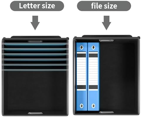 File Organizer Box with Lids, Collapsible File Folder Organizer